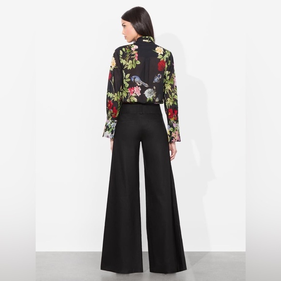 Alice + Olivia Lloyd Slit Sleeve Blouse L - Picture 9 of 9